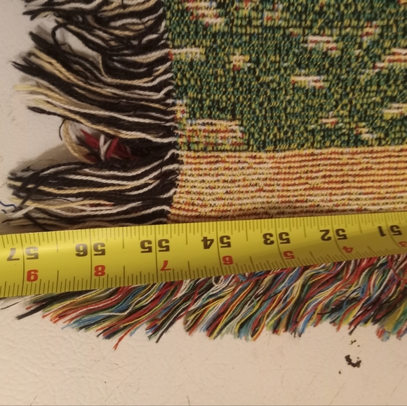 Manual Weavers  Susan WInget Holiday Birds Afghan Blanket Throw Tapestry 57x63 - Picture 8 of 11